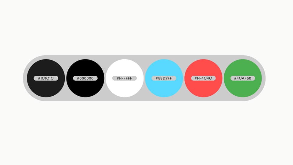 The color palette was kept minimal to align with persona's expectations